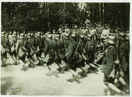 "709 Kronprinz Friedrich Wilhelm bei einer Besichtigung seiner tapferen Champagnekämpfer. Vo...