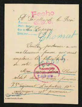 Expediente de César Chomat