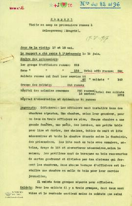 Informe nº 31: Visita al campamento de Zalaegerszeg