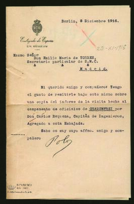 Informe nº 372: Visita al campamento de oficiales de Gnadenfret
