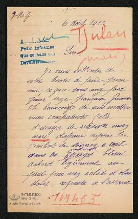 Expediente de Jean Joseph Dulau