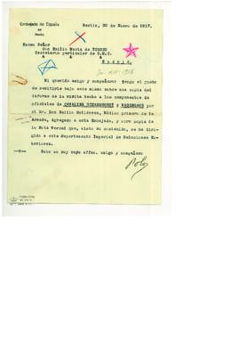 Informe nº 446: Visita al campamento de oficiales de Cavalier Scharnhorst y Wagenhaus