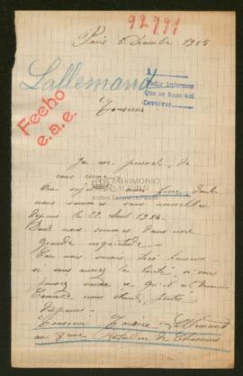 Expediente de Maurice Lallemand