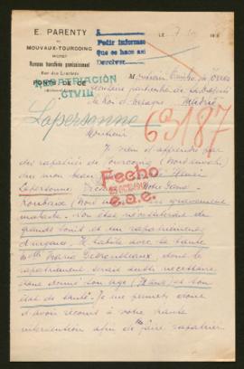 Expediente de Henri Lapersonne y Maria Desrousseaux