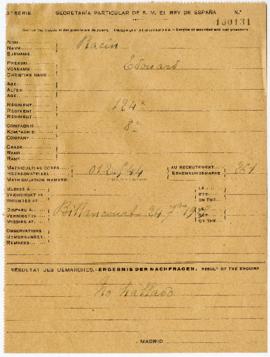 Expediente de Edouard Charles Emile Joseph Racin