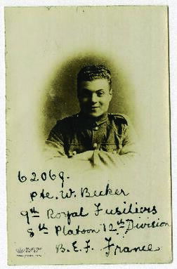 Retrato de busto del soldado W. Becker