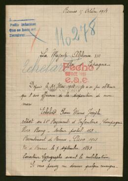 Expediente de Pierre Marie Joseph Échelard