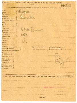 Expediente de Camille Peigné