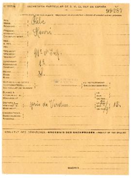 Expediente de Henri Pébe