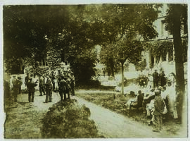 "891 Nachmittags-Kaffeekonzert in einem deutschen Etappenlazarett in Frankreich."