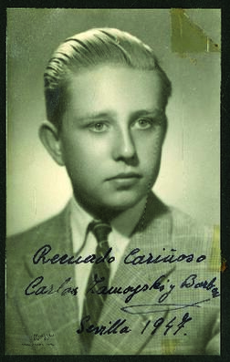 Retrato de busto de Carlos Zamoyski  Borbón