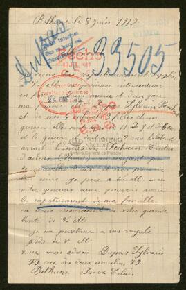 Expediente de madame Dupas Panchart e hijos