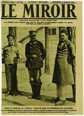 Prisionero francés en campo de prisioneros alemán, identificado como Pierre Desusclade