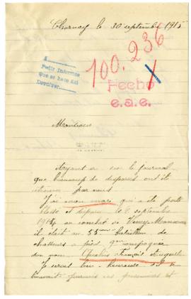 Expediente de François Auguste Quelin