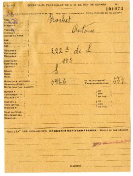 Expediente de Antoine Rochet