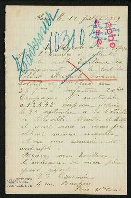 Expediente de Auguste Tavernier