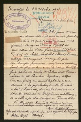 Expediente de las familias Drecq Molet y Finet Drecq