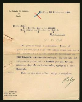 Informe nº 388: Visita al campamento de Teufels-moor bei Neu Sankti Jürgen