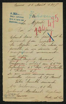 Expediente de Marcel Auguste Armand Trihoreau
