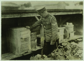 "1652 Behandlung der Gefangenen in deutschen Kriegsgefangenenlagern. Engländer bei seiner Li...