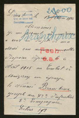 Expediente de Joseph Branchoux