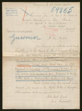 Expediente de Octave Henri Guesnier