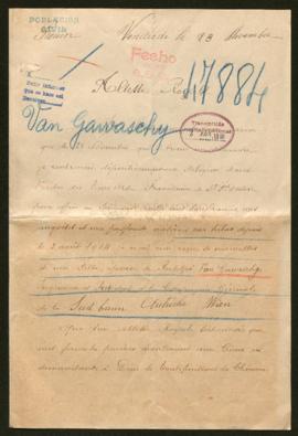 Expediente de madame van Gawascky de Campion