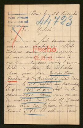 Expediente de Georges Pierre Gautier
