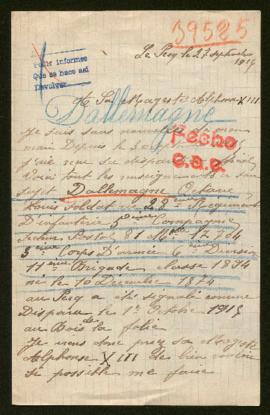 Expediente de Octave Louis Dallemagne