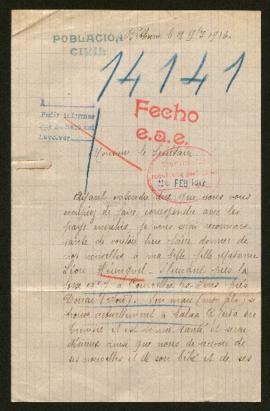 Expediente de madame Léon Hérenguel Fleurant