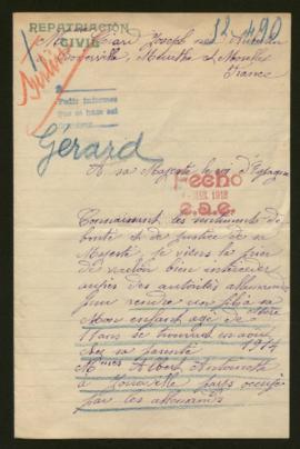 Expediente de monsieur Gérard