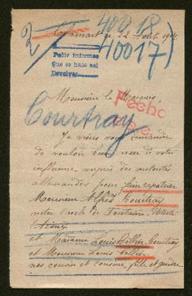 Expediente de Alfred Courtray y la familia Cillier-Courtray