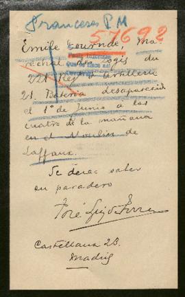 Expediente de Emile Tournde