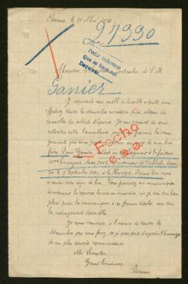 Expediente de Louis Ganier