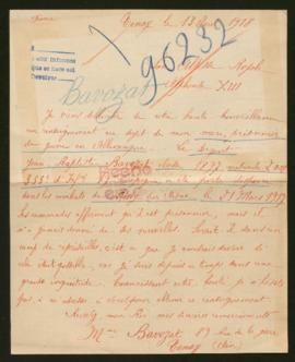 Expediente de Jean Baptiste Bavozat