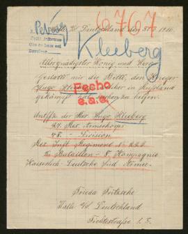 Expediente de Hugo Kleeberg