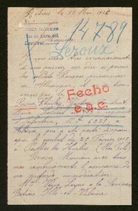 Expediente de Charles Gaston Constant Marie Leroux