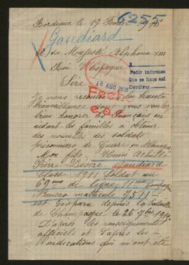 Expediente de Henri Gaudiard