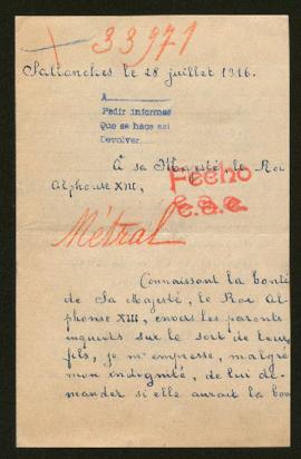 Expediente de Joseph Ulysse Métral