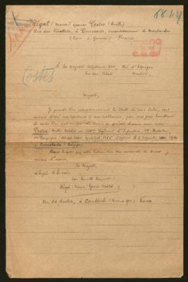 Expediente de Emile Costes