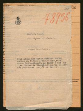 Expediente de Ernest Beaulin