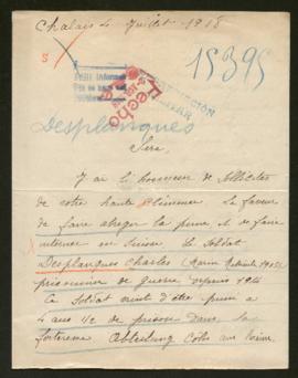 Expediente de Charles Desplanques