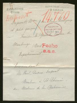 Expediente de la familia Dupont Houyoux