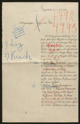 Expediente de Anton Loy y Wilhelm Krach