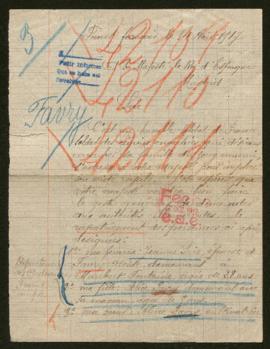 Expediente de Clara Favry y las familias Favry Sire y Dourlet Favry