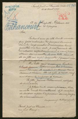 Expediente de la familia Béthancourt-Colard