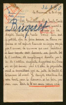 Expediente de madame Buquet Ringot y familia