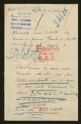 Expediente de las familias Delobelle Bauduin y Harroux Jacquet