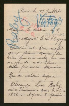 Expediente de Louis Alexandre Raby