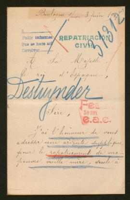 Expediente de madame veuve Destuynder